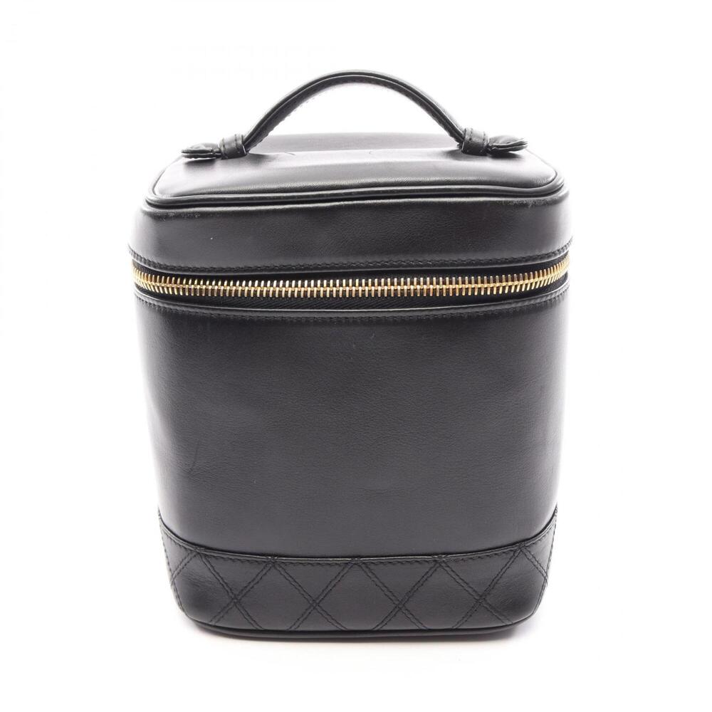 Chanel Bicolore Handbag, Leather, Women's, Black